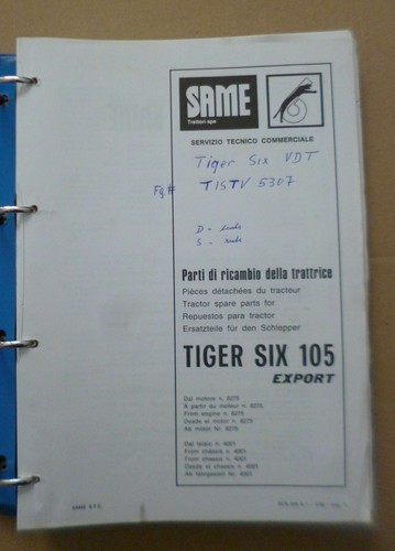 Same tractor tiger - same, six