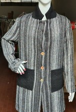 CAPPOTTO handmade in lana cotta e lame' con 3 bottoni tg M