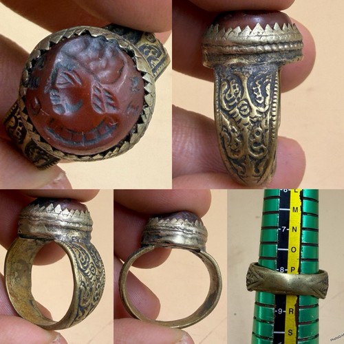 Antico anello corniola afgana
