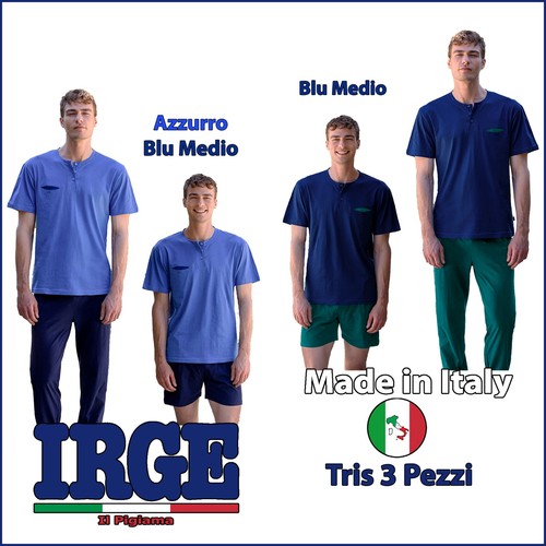 Irge pigiama uomo tris cotone - uomo, tris,