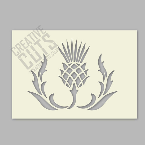 Stencil thistle scotland - scotland,