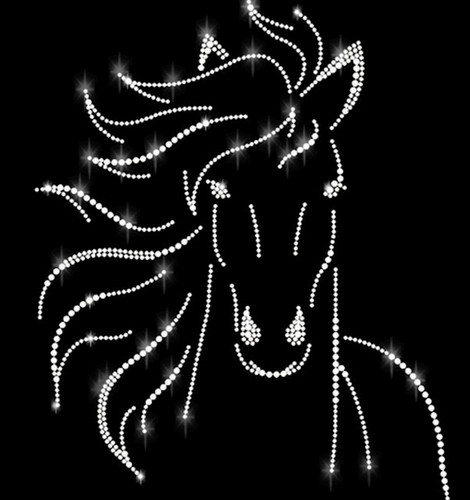 Strass cavallo 25x20 - strass,