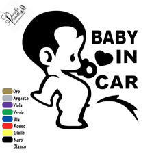 adesivo BIMBO A BORDO stickers vetro interno auto personalizza bambini vinile