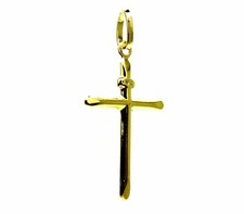 Ciondolo in Oro Giallo 18kt (750) Pendente Croce Crocetta Semplice
