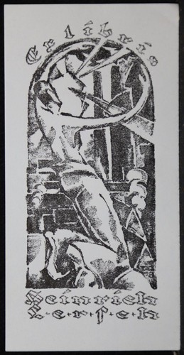 Exlibris bookplate litografia - bookplate,