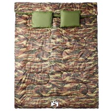 Sacco Pelo Doppio Campeggio con Cuscini per Adulti 3-4 Stagioni