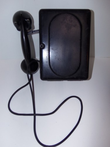 Antico telefono parete nero - da,