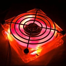 VENTOLA TRASPARENTE 4LED ROSSI