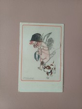 CARTOLINA  ILLUSTRATORE MAUZAN BAMBINI CANI