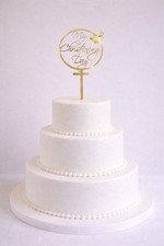 Cake Topper Oro Croce/Colomba
