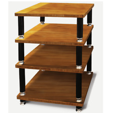 Norstone STABBL BAMBOO HIFI, mobile in metallo, ripiani in vero bamboo