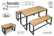 TAVOLO + 2 PANCHE TAVOLINO