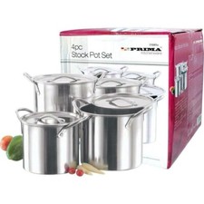 4 pz set di pentole in acciaio