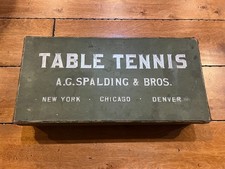 PRIMI '900 Spalding Bros gioco ping pong set scatola pagaie VINTAGE