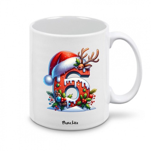 Tazza natale con numeri design