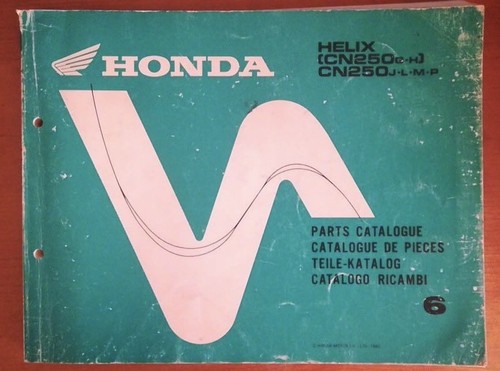 Manuale ricambi honda cn250 - honda,