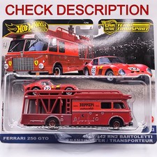 Hot Wheels PREMIUM TEAM TRANSPORT FERRARI 250 GTO FIAT 642 RN2 BARTOLETTI 