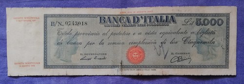 Raro titolo provvisorio 5000 - -,