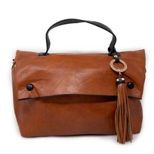 Borsa donna a mano color cuoio