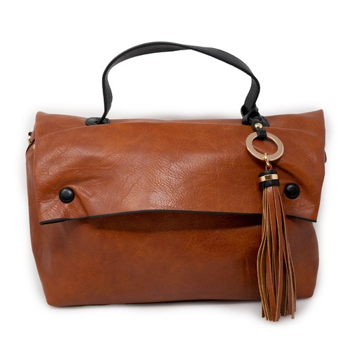 Borsa donna mano color cuoio - donna,