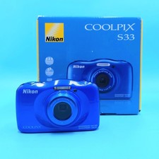 Nikon Coolpix S33 Blu 13,2 MP 3X zoom digitale fotocamera  impermeabile