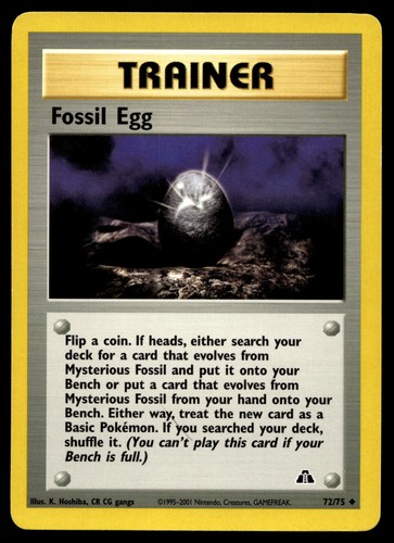 Fossil egg pokemon neo - egg,