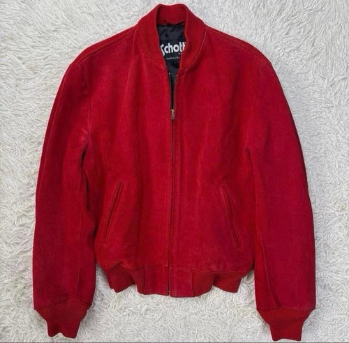 Giacca bomber schott 327 rosso - bomber,