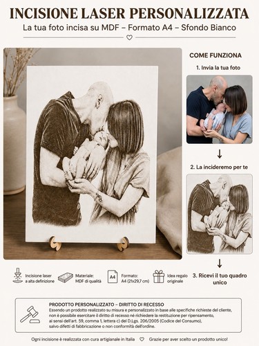 Incisione foto personalizzata - incisione,