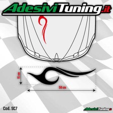 Adesivo Grafica Cofano Tribale 4 Intagliata Nero Opaco