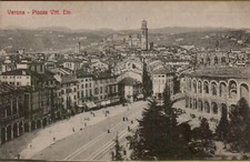 200524 antica cartolina di verona piazza vittorio emanuele