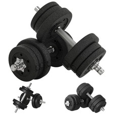 Homcom set manubri pesi - set, con