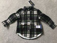 Polo Ralph Lauren bambino camicia manica L a quadri verde taglia 2 anni NUOVISSIMA