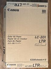 Canon Color BJ Paper (LC-201) LTR 8 1/2 x 11 200 fogli scatola bubble jet