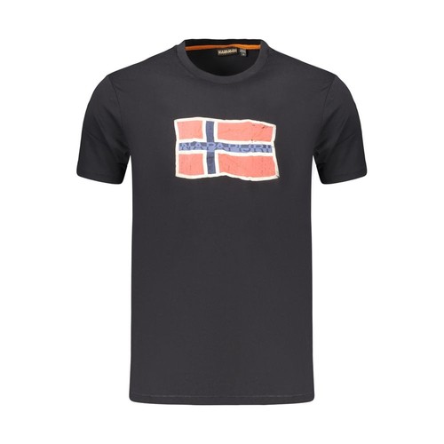 Napapijri black cotton men - black, men's