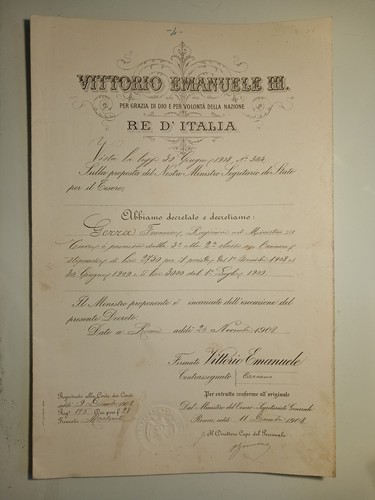 Attestato vittorio emanuele - attestato,