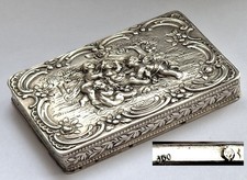 Stile Liberty Esca Contenitore per Tabacco Fiamme Angelo 800er Argento 1900 Z85