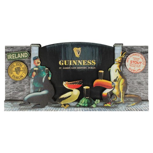 Guinness wooden sign - wooden, 3d