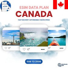 Canada eSIM da 5 GB a 20 GB |