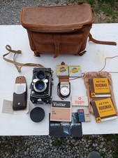 Yashica D TLR 6x6 120 fotocamera pellicola con Yashikor 80 mm f3,5 + accessori extra+++