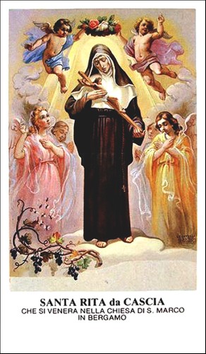 Santino holy card santa rita - santino,