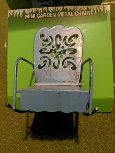 Sedia dondolo metallo blu - sedia,