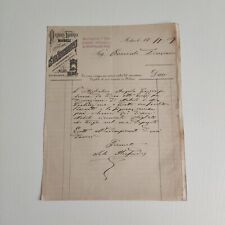 1899 Premiata Fabbrica Sala Alessandro di Mobili Milano Lettera su Carta Intesta