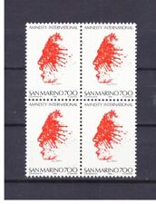 Francobolli San Marino 1982 Amnesty International 700  L. MNH QUARTINA SAS1106