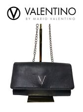 Borsetta Spalla MARIO VALENTINO Black Silver Foldover Clutch Bag Small