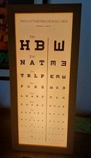 Tavola ottometrica decimale luminosa vintage