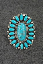 Anello turchese e argento