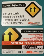 Scheda telefonica Serie "SUPERLINEA ISDN" Telecom - 1 pezzo
