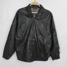 Giacca di pelle Burberrys nera taglia XXL da uomo