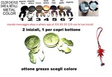 1 coppia COPRIBOTTONI camicia PERSONALIZZATI INIZIALI cufflinks COPRI BOTTONI