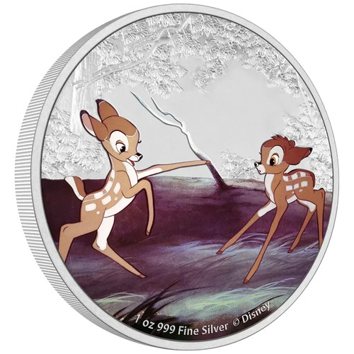 Moneta argento disney bambi - argento,